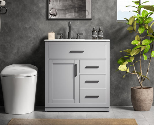 Alden 32 inch Single Bathroom Vanity in Grey