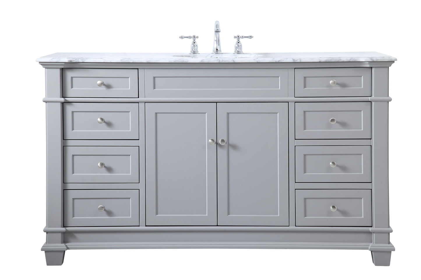 60 inch Single Bathroom Vanity set in Grey