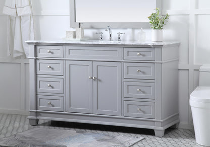 60 inch Single Bathroom Vanity set in Grey