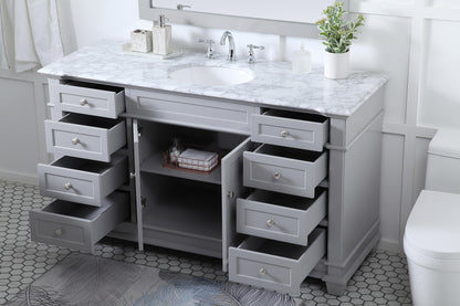 60 inch Single Bathroom Vanity set in Grey