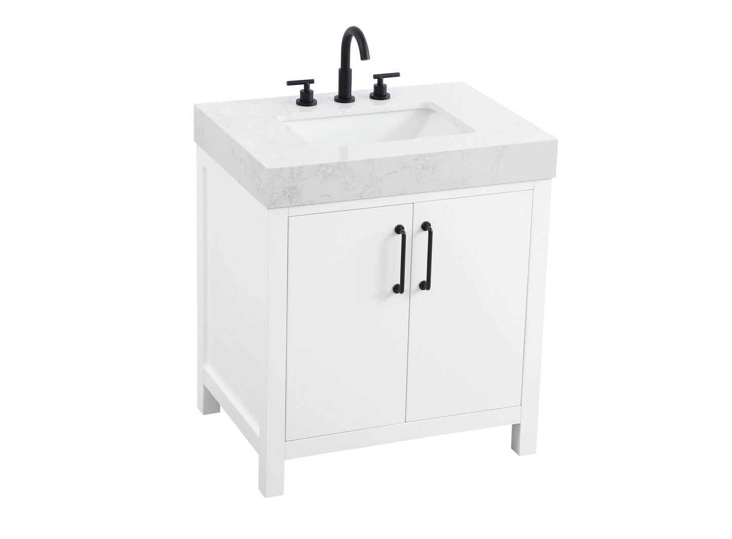 30 inch Single Bathroom Vanity In White