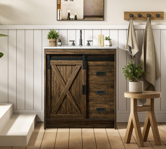 Austin 30 inch Single Bathroom Vanity in Expresso