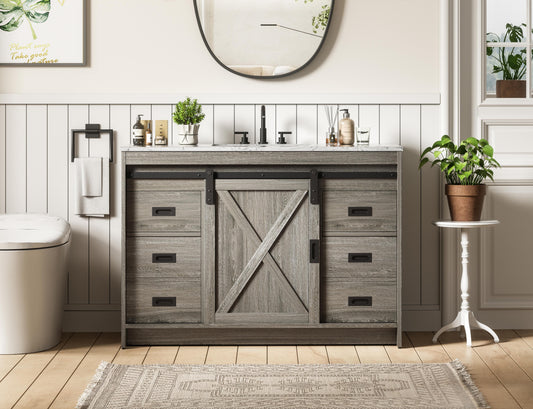 Austin 48 inch Single Bathroom Vanity in Rustic Grey