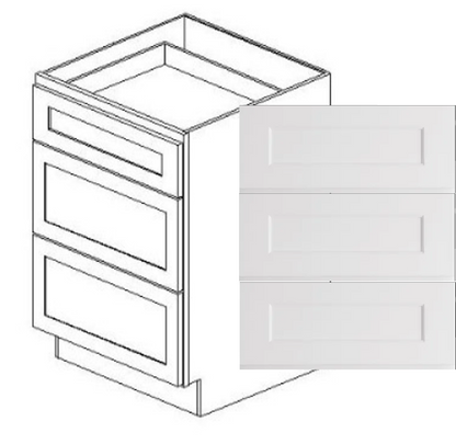 Value-Line Shaker 3-drawer base cabinet