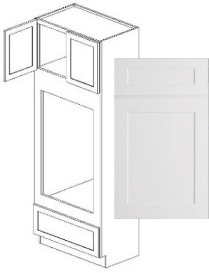 Value-Line Shaker double oven full height cabinet