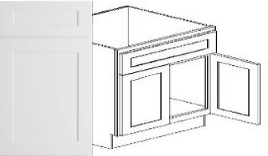Value-Line Shaker sink base with doors and sink panel