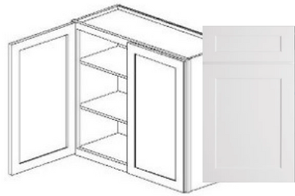 Value-Line Shaker upper cabinet with 2 doors