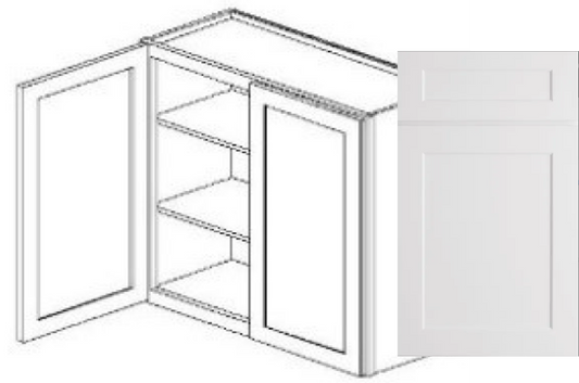 Value-Line Shaker upper cabinet with 2 doors