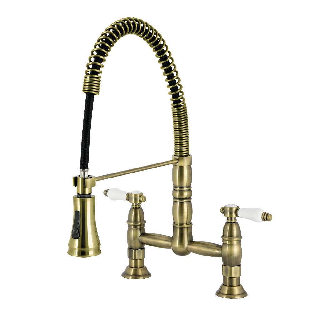 Bel-Air Pre-Rinse Kitchen Faucet in Antique Brass
