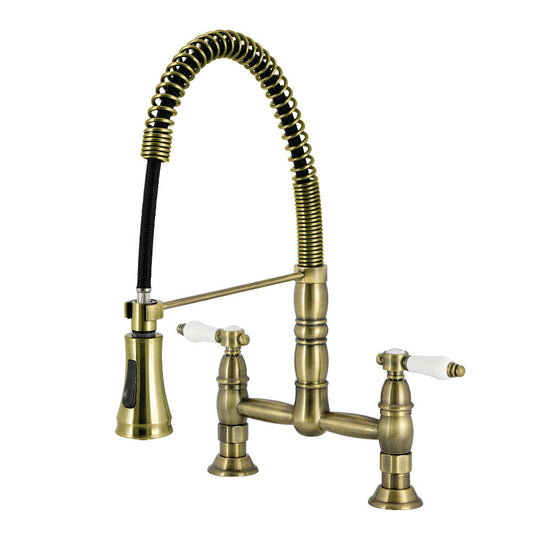 Bel-Air Pre-Rinse Kitchen Faucet in Antique Brass