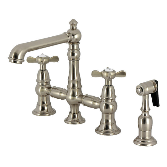 Essex Bridge Kitchen Faucet in Brushed Nickel