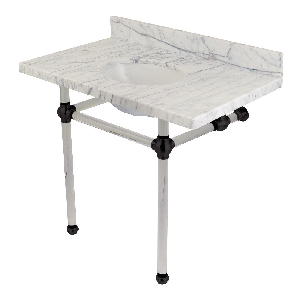 Templeton 36 Inch Console Sink in Carrara Marble