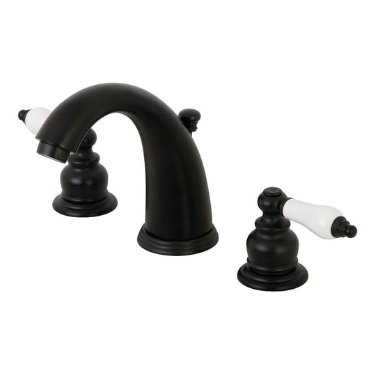 Victorian Widespread Bathroom Faucet in Matte Black