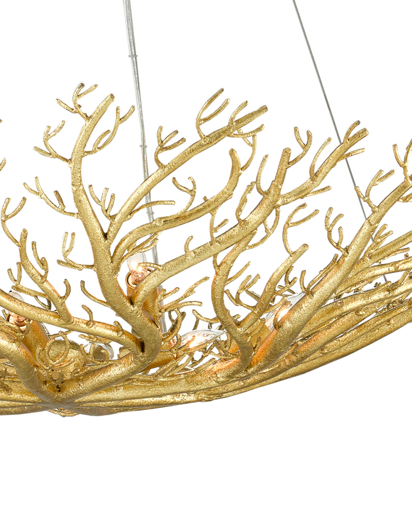 Sea Fan Gold Bowl Chandelier