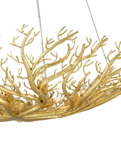 Sea Fan Gold Bowl Chandelier