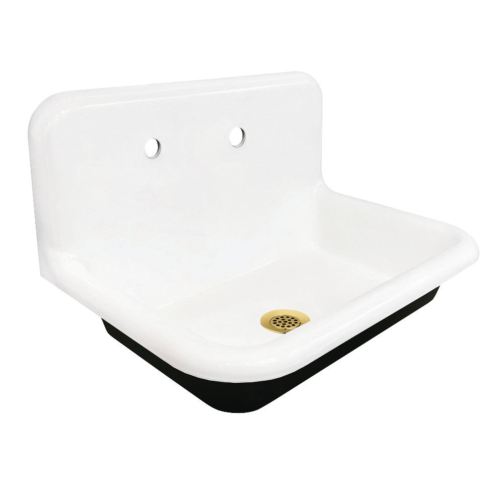 Towne 30 Inch Wall Mount Utility Sink in White