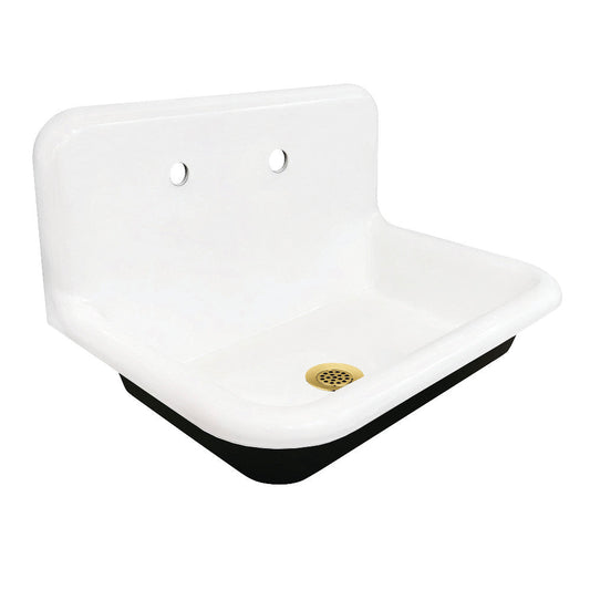 Towne 30 Inch Wall Mount Utility Sink in White