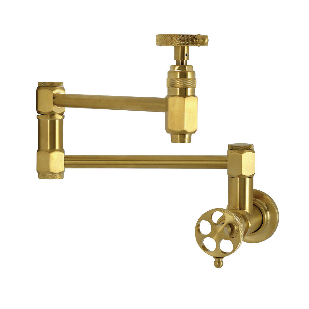 Webb Pot Filler Faucet in Brushed Brass