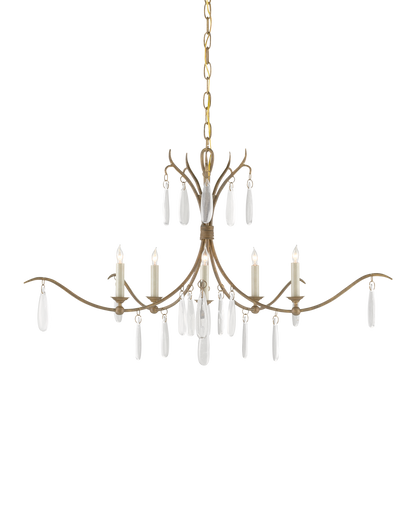 Marshallia Small Brass Chandelier