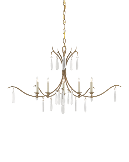 Marshallia Small Brass Chandelier