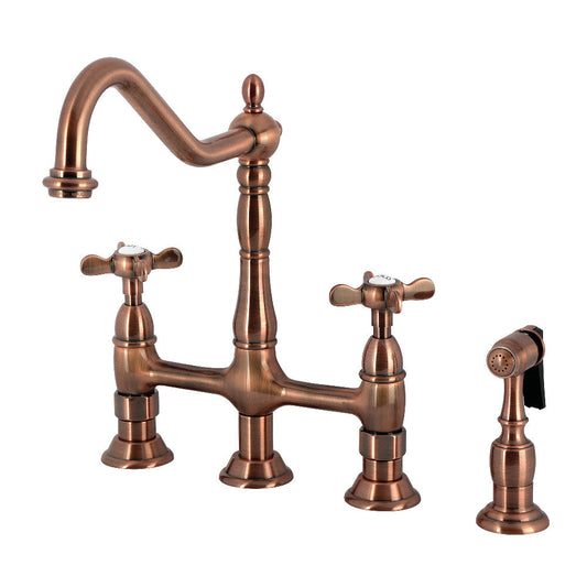 Essex Bridge Kitchen Faucet in Antique Copper