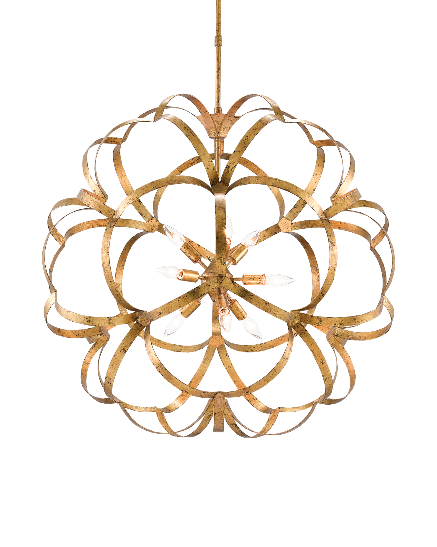 Sappho Gold Orb Chandelier