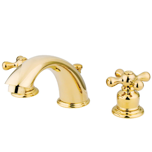 Victorian Widespread Bathroom Faucet in Polished Brass