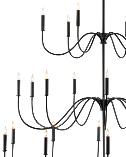 Tirrell Large Black Chandelier