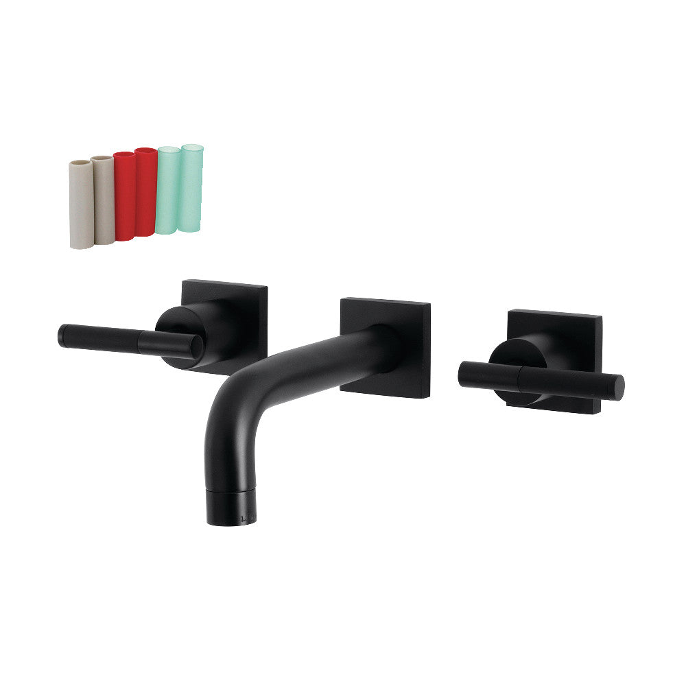 Kaiser Wall-Mount Bathroom Faucet in Matte Black