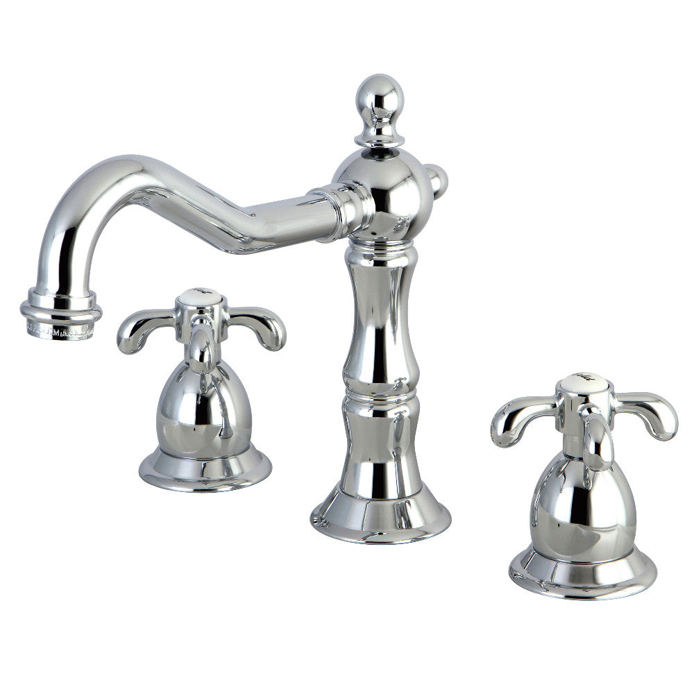 French Country Widespread Bathroom Faucet in Polished Chrome