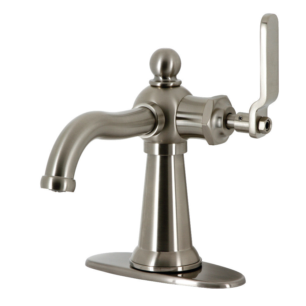 Knight Single-Hole Bathroom Faucet in Brushed Nickel