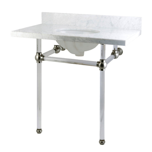 Templeton 36 Inch Console Sink in Carrara Marble