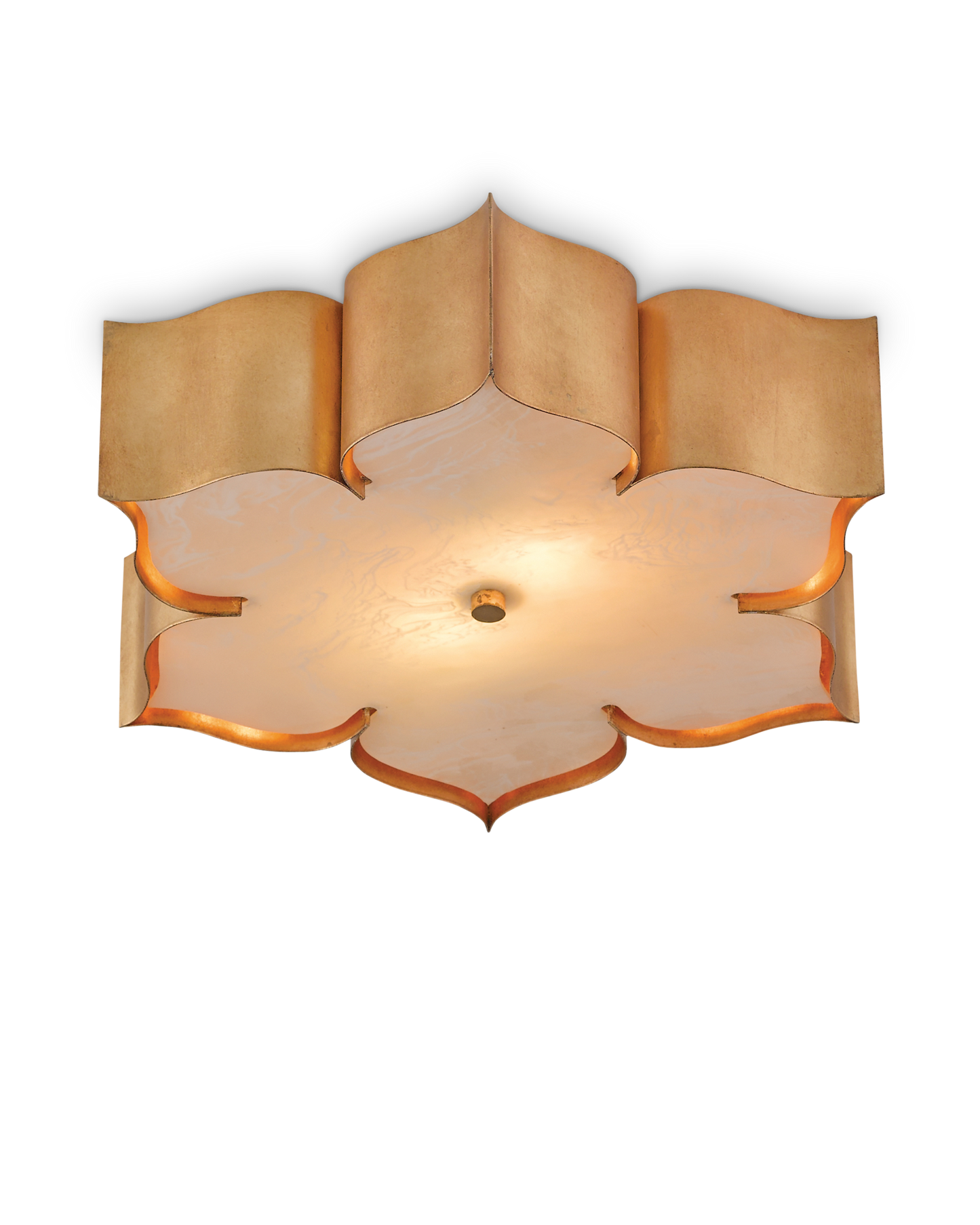 Grand Lotus Gold Flush Mount