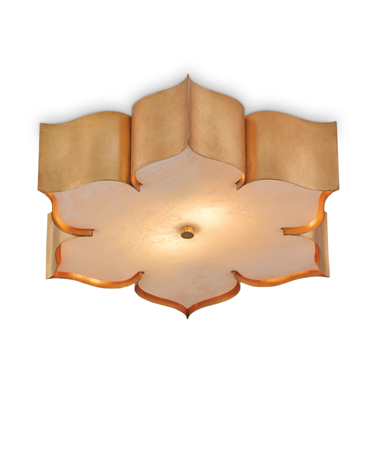 Grand Lotus Gold Flush Mount