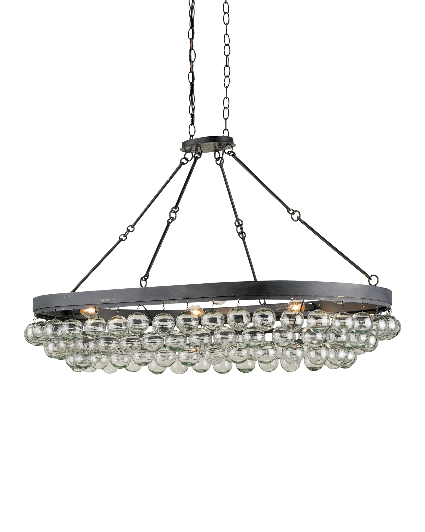 Balthazar Glass Oval Chandelier