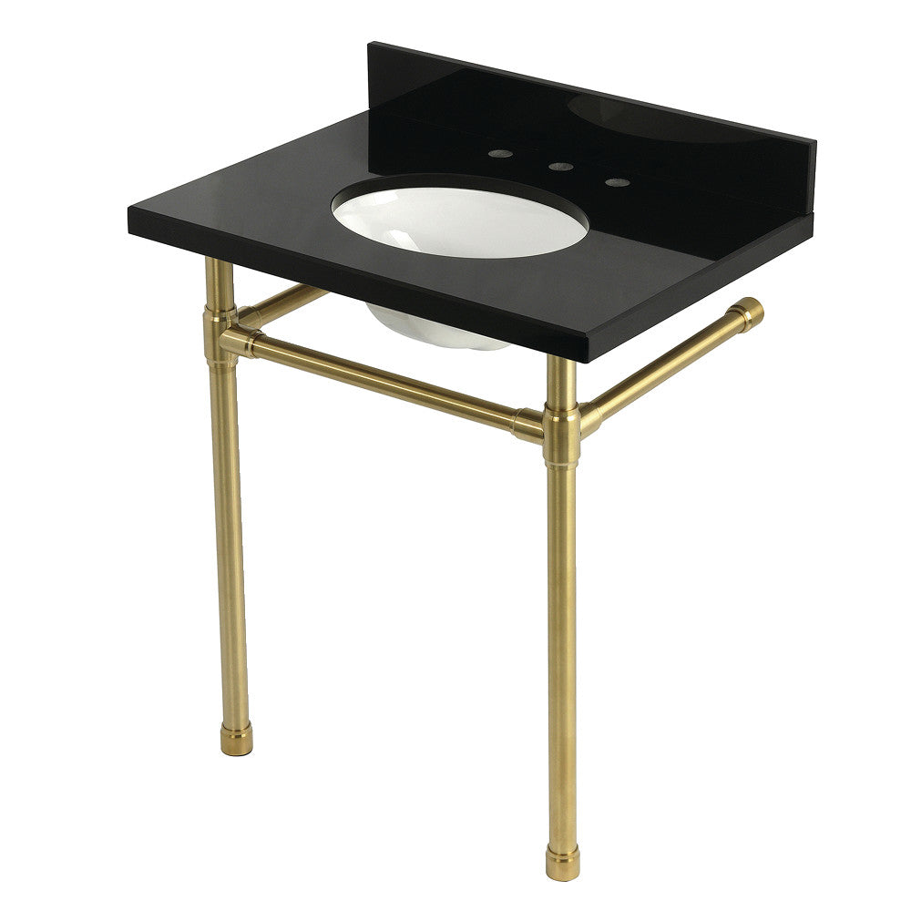 Dreyfuss 30 Inch Console Sink in Brushed Brass