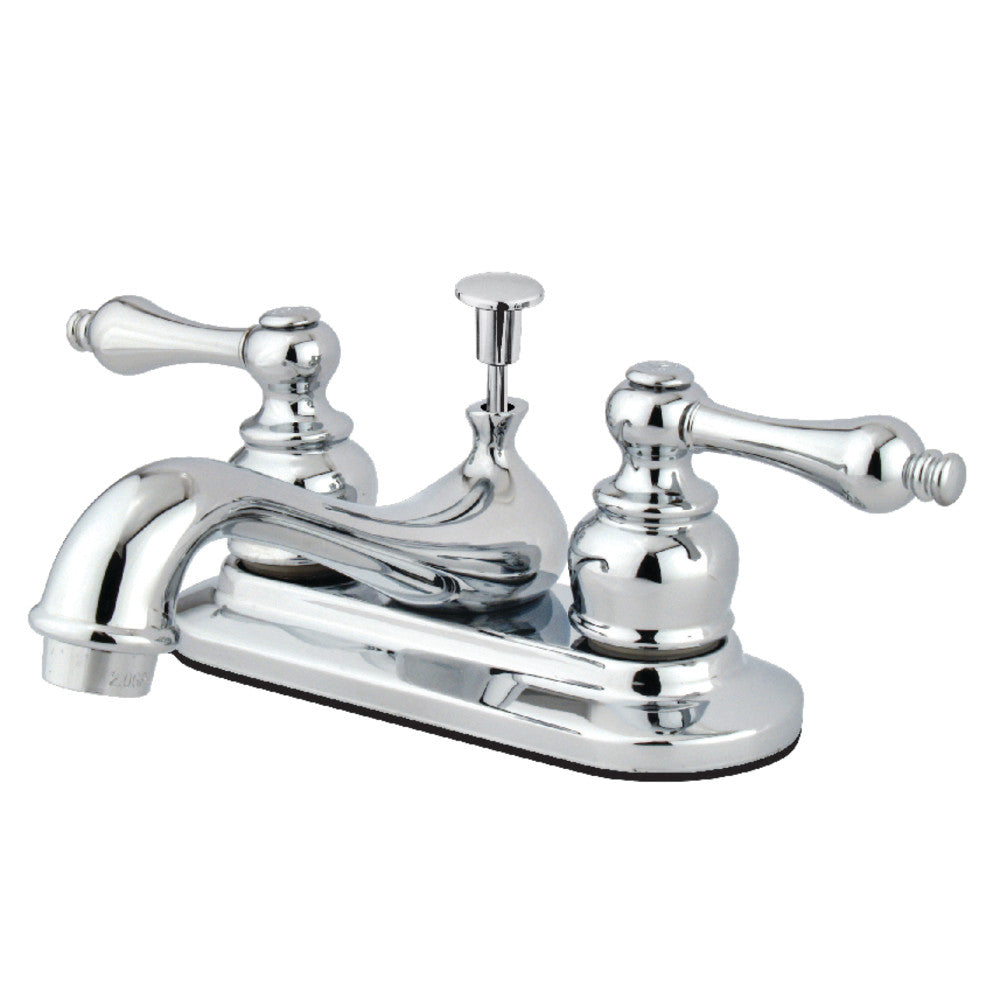 Restoration 4 Inch Centerset Bathroom Faucet in Polished Chrome