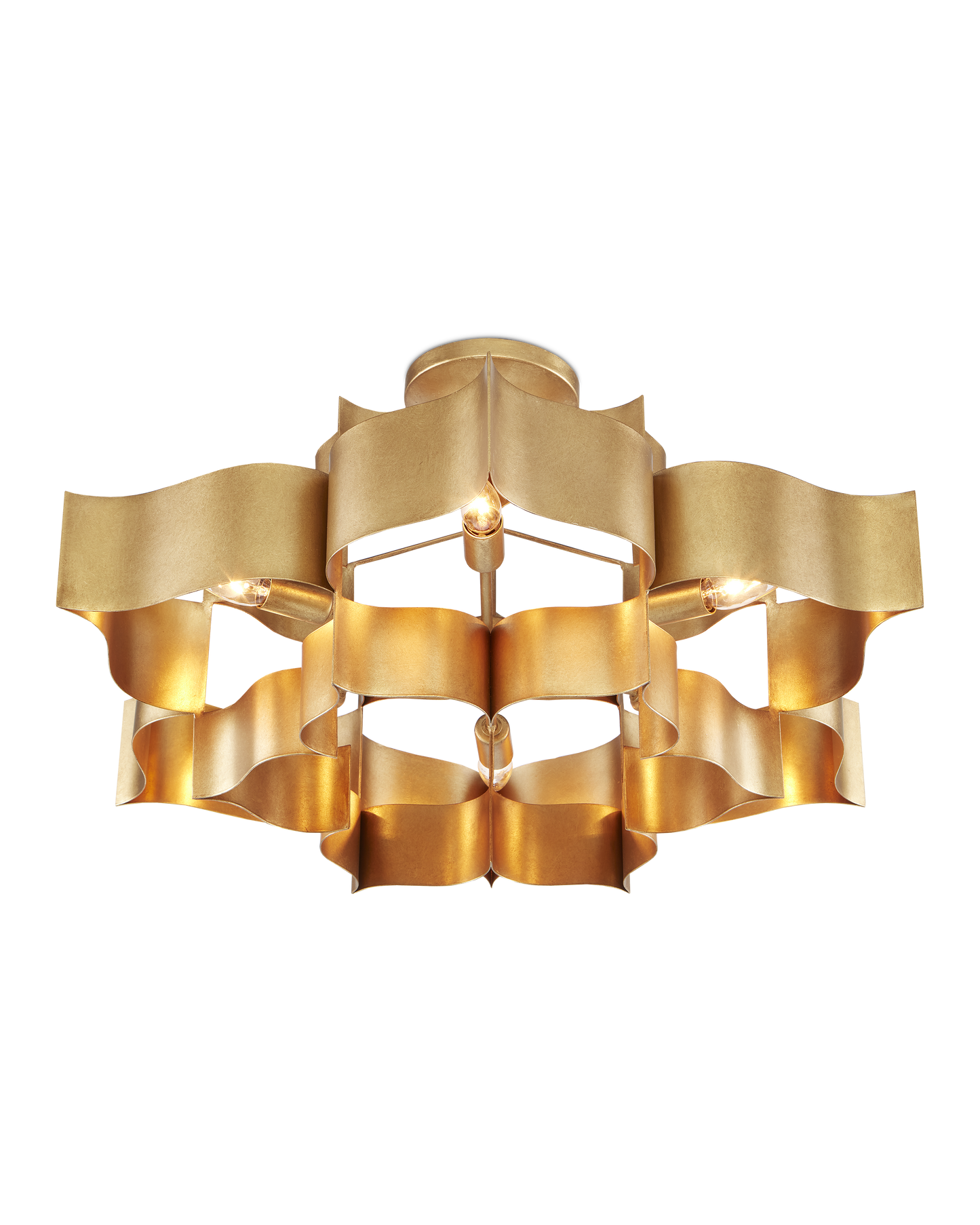 Grand Lotus Large Gold Chandelier