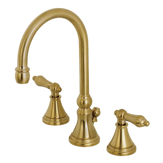 Governor Widespread Bathroom Faucet in Brushed Brass