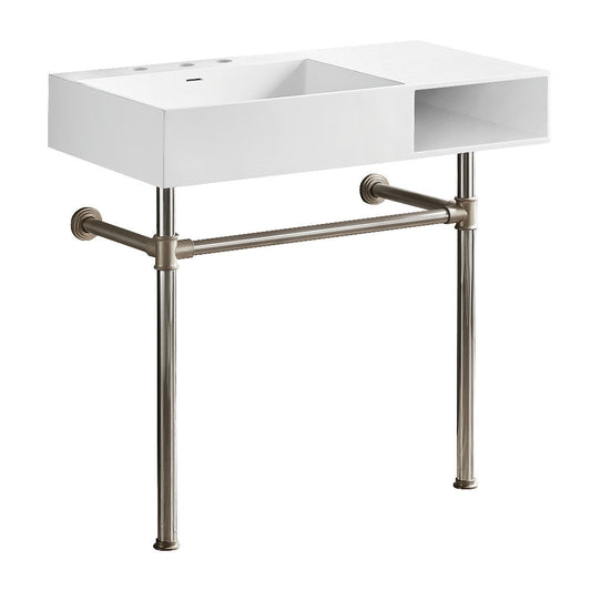 Aurelius 36.63 Inch Console Sink in White