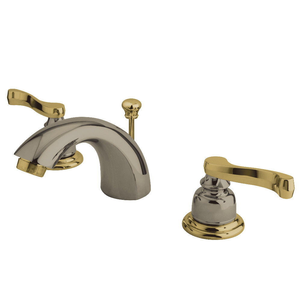 Royale Mini-Widespread Bathroom Faucet in Brushed Nickel/Polished Brass