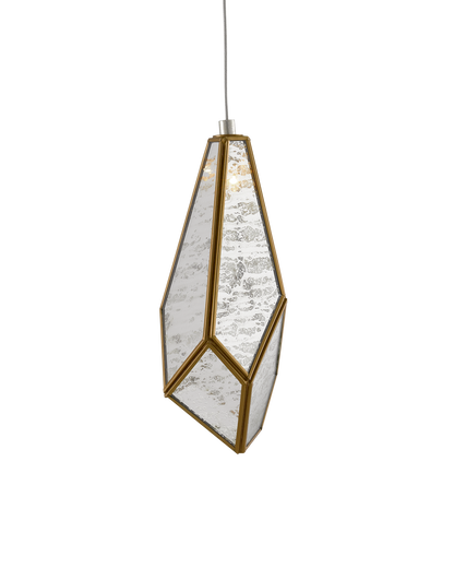 Glace Mirror 3-Light Round Multi-Drop Pendant