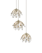 Crystal Bud 3-Light Round Multi-Drop Pendant