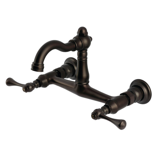 Vintage Wall Mount Kitchen Faucet in Oil Rubbed Bronze