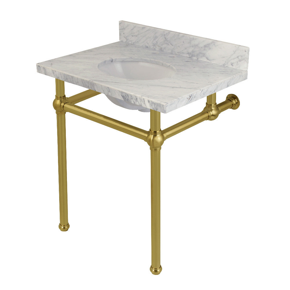 Templeton 30 Inch Console Sink in Carrara Marble