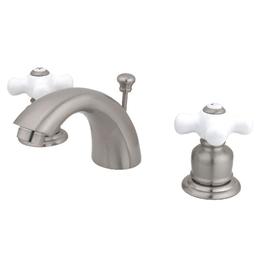 Victorian Mini-Widespread Bathroom Faucet in Brushed Nickel