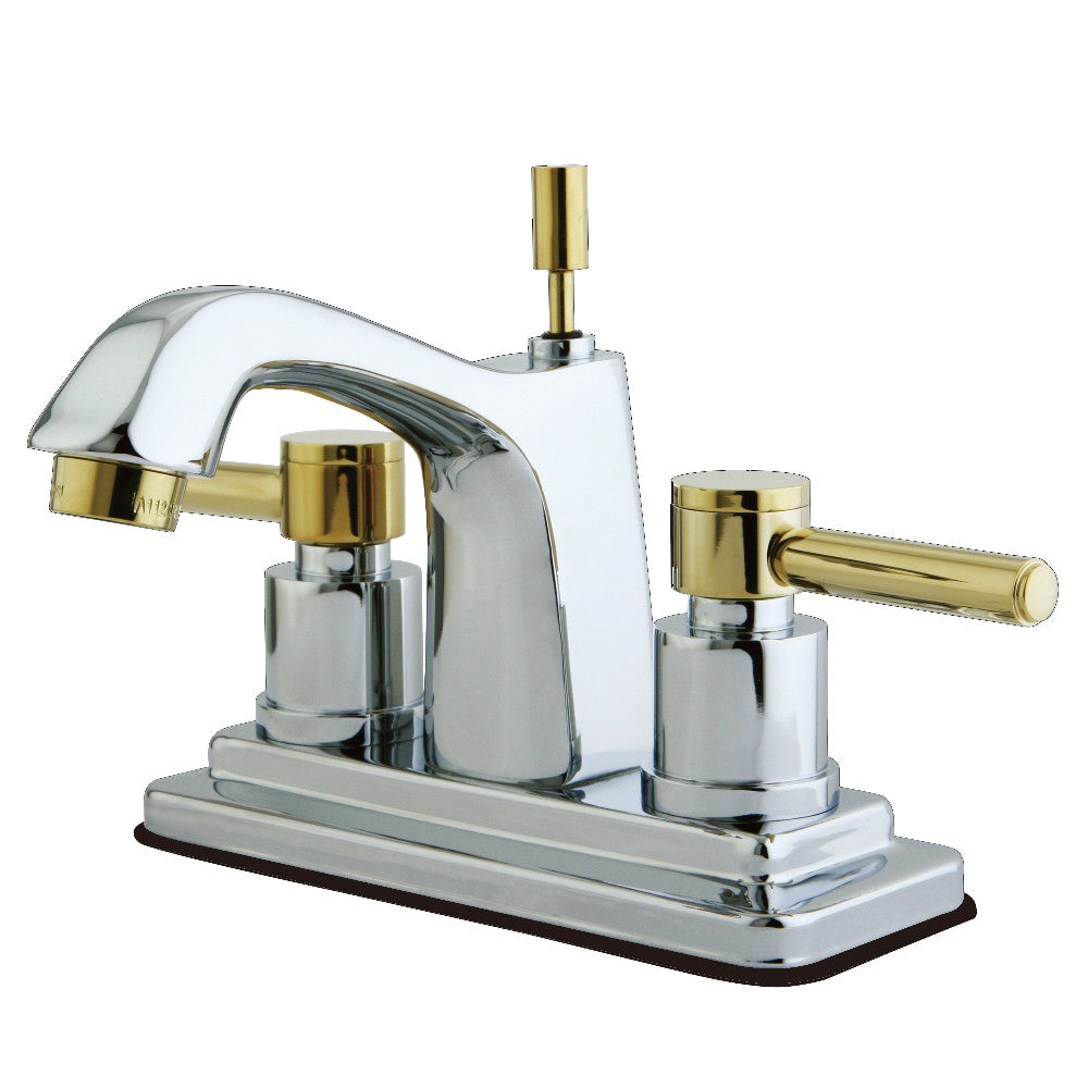 Concord 4 Inch Centerset Bathroom Faucet in Polished Chrome/Polished Brass