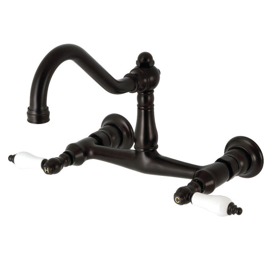 Vintage Wall-Mount Bathroom Faucet in Oil Rubbed Bronze