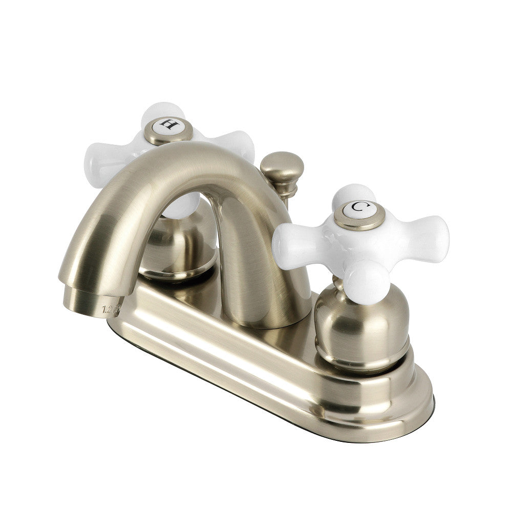 Restoration 4 Inch Centerset Bathroom Faucet in Brushed Nickel