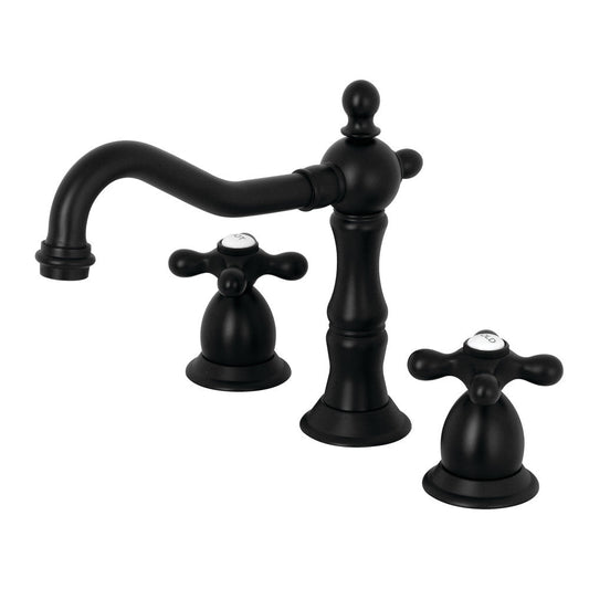 Heritage Widespread Bathroom Faucet in Matte Black